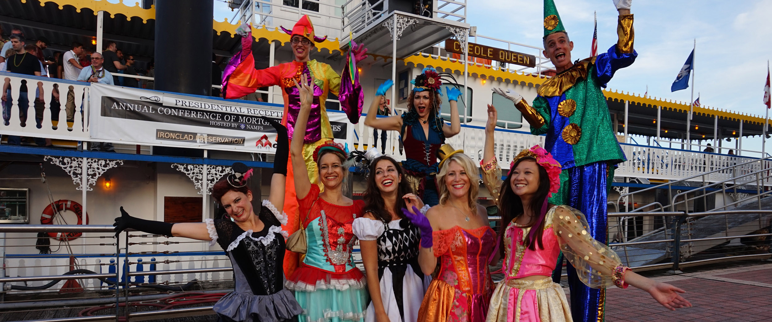 Revelers at Creole Queen in New Orleans